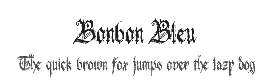 Bonbon Bleu by Holyrose β Blackletter Font