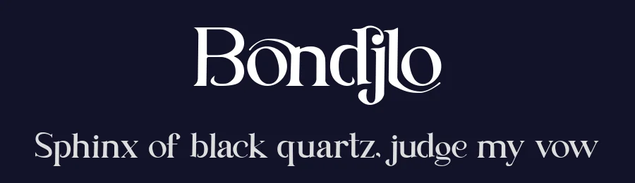 Bondjlo by Muksal Creative — Serif Font — thumbnail 2