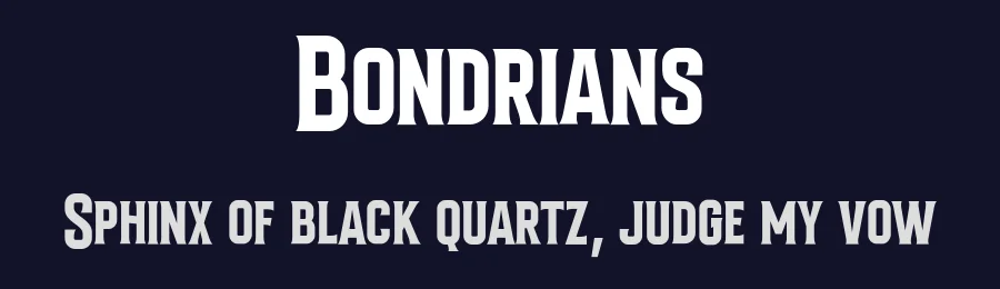 Bondrians by Arterfak Project — Serif Font — thumbnail 2