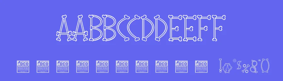 Bone Sticks by dcoxy - Greg Medina — Decorative Font — thumbnail 3