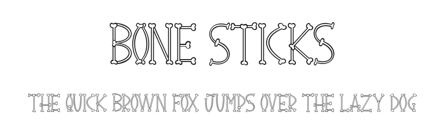 Bone Sticks by dcoxy - Greg Medina — Decorative Font