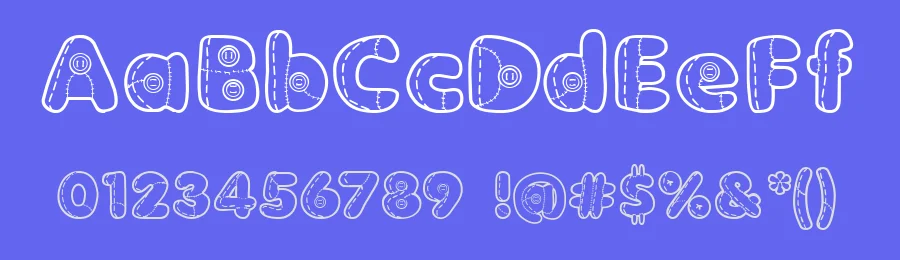 Boneca de Pano by Pedrina Tavares dos Reis — Decorative Font — thumbnail 3