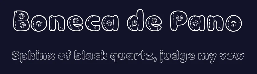 Boneca de Pano by Pedrina Tavares dos Reis — Decorative Font — thumbnail 2