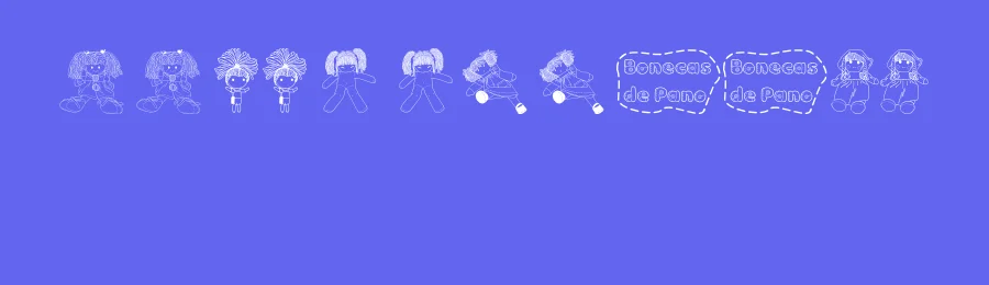 BonecaS de Pano by Pedrina Tavares dos Reis — Dingbats Font — thumbnail 3