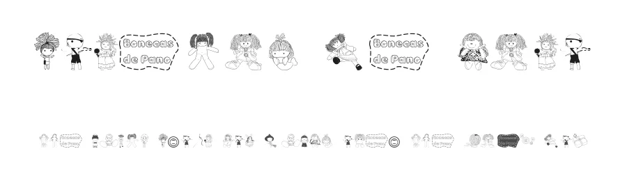 BonecaS de Pano by Pedrina Tavares dos Reis — Dingbats Font