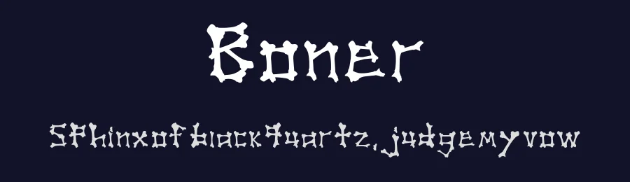 Boner by Mark Kay, Tye Mortimer — Decorative Font — thumbnail 2