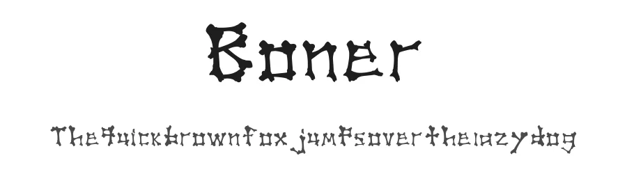 Boner by Mark Kay, Tye Mortimer — Decorative Font