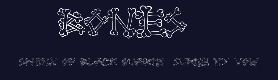 Bones 2 by Shrine Of Isis Font Foudry — Decorative Font — thumbnail 2