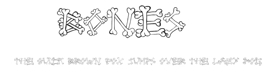 Bones 2 by Shrine Of Isis Font Foudry β Decorative Font