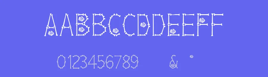 Bones Roses by Mercè SV — Decorative Font — thumbnail 3