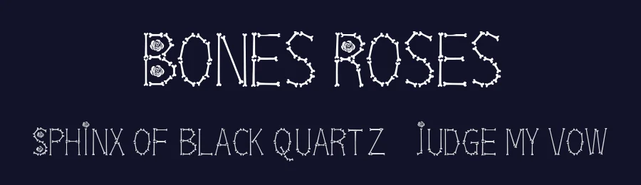 Bones Roses by Mercè SV — Decorative Font — thumbnail 2