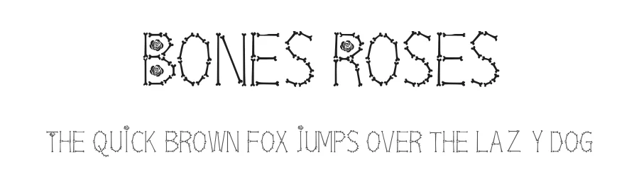 Bones Roses by MercΓ¨ SV β Decorative Font