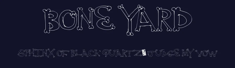 Bone Yard by Xerographer Fonts — Decorative Font — thumbnail 2