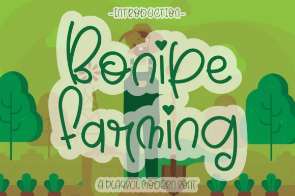 Bonipe Farming Font by handwrittenwanda — Script Handwritten Font