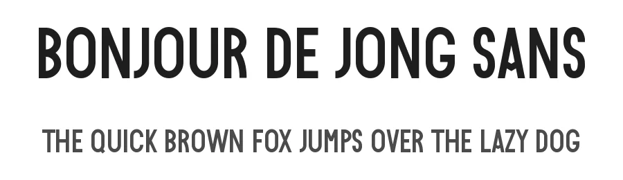 Bonjour De Jong Sans