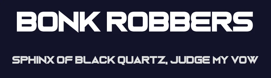 Bonk Robbers by Chequered Ink — Display Font — thumbnail 2