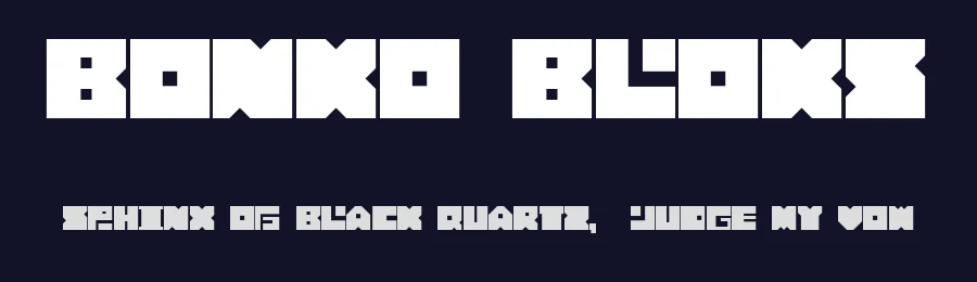 Bonko Bloks by Tyler Vitale — Display Font — thumbnail 2