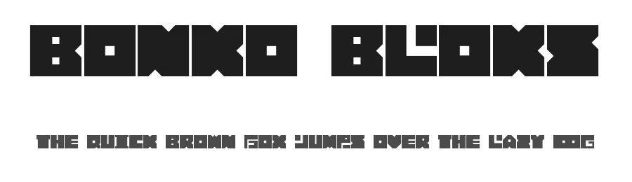 Bonko Bloks by Tyler Vitale — Display Font