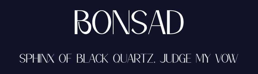 Bonsad by Muhammad Yafinuha — Sans Serif Font — thumbnail 2