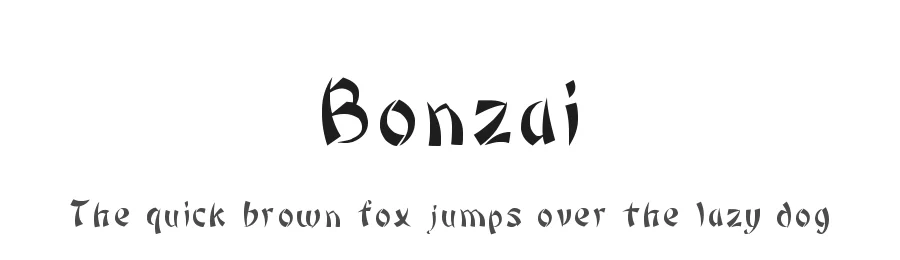 Bonzai — Decorative Font