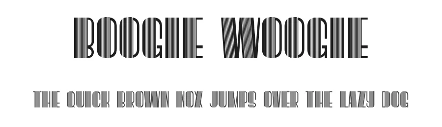 Boogie Woogie by Vladimir Nikolic — Decorative Font