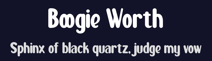 Boogie Worth by Kong Font — Decorative Font — thumbnail 2