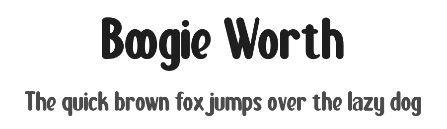 Boogie Worth by Kong Font — Decorative Font