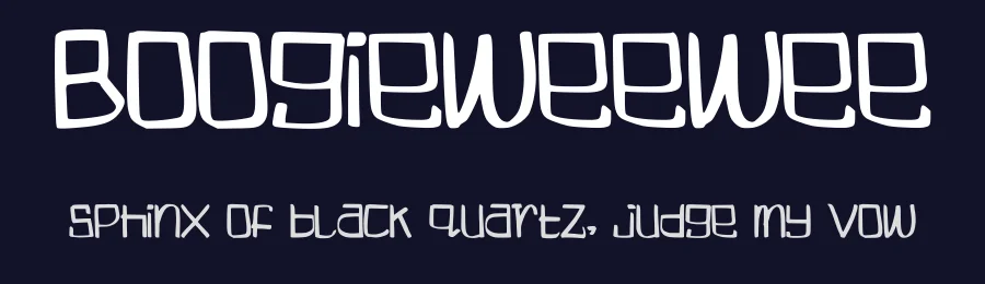 Boogieweewee by Ohab Tbj — Decorative Font — thumbnail 2