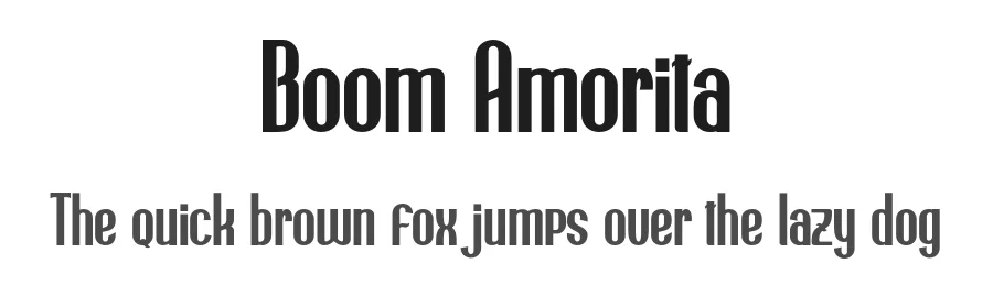 Boom Amorita by Bearytype — Sans Serif Font