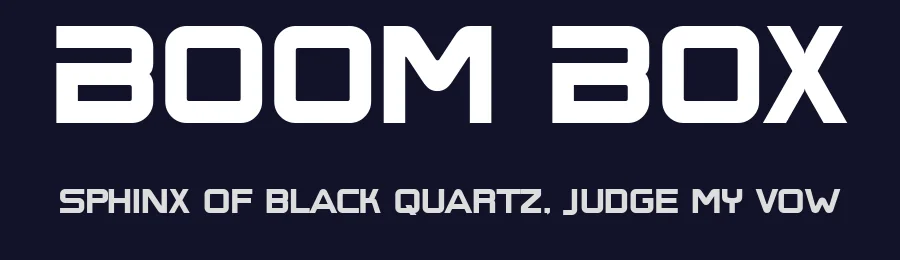 Boom Box by Jonathan Paterson — Display Font — thumbnail 2