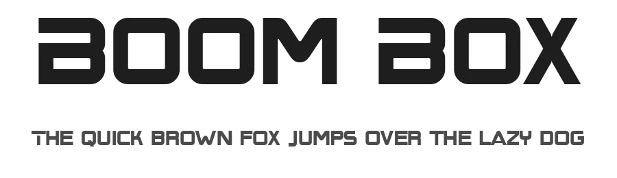 Boom Box by Jonathan Paterson — Display Font