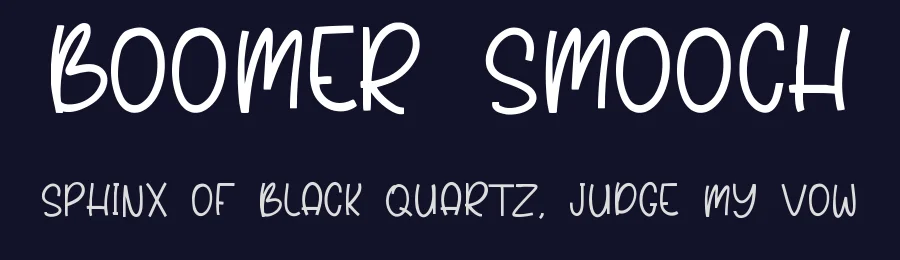 Boomer Smooch by Qwrtype Foundry — Decorative Font — thumbnail 2