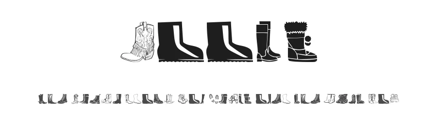 Boots by Woodcutter — Dingbats Font