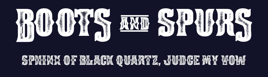Boots & Spurs by Fontmonger — Decorative Font — thumbnail 2