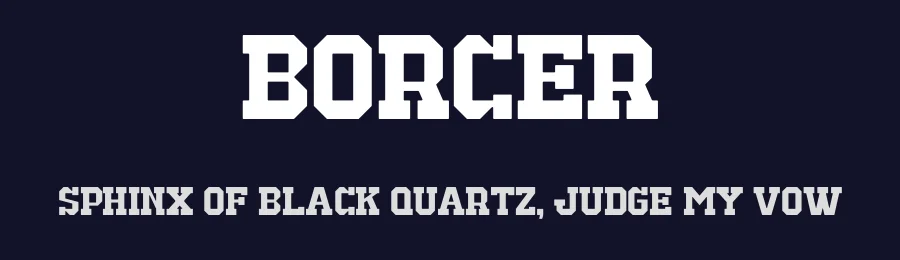 Borcer by Gilang Ternadho — Serif Font — thumbnail 2