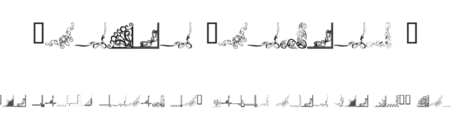 Border Corners 2 by FontFreak — Dingbats Font