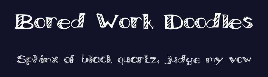 Bored Work Doodles by ixtaek — Decorative Font — thumbnail 2