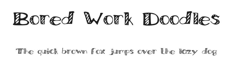 Bored Work Doodles by ixtaek — Decorative Font