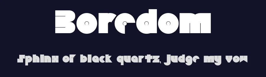 Boredom by Ryan Whitaker — Decorative Font — thumbnail 2