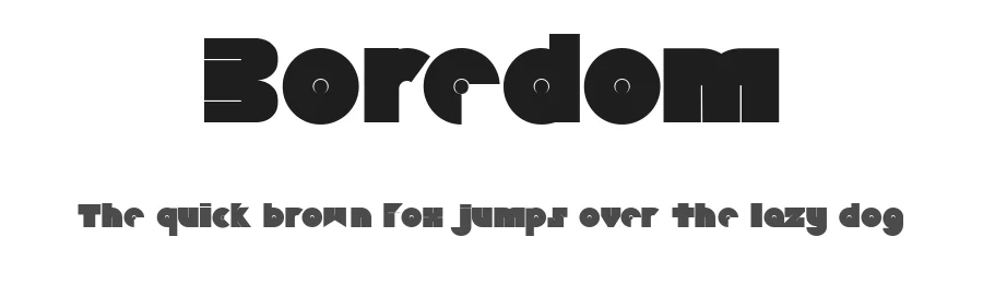 Boredom by Ryan Whitaker — Decorative Font