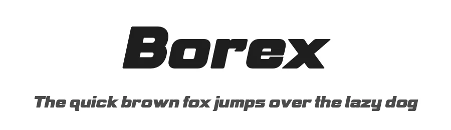 Borex by twinletter — Display Font