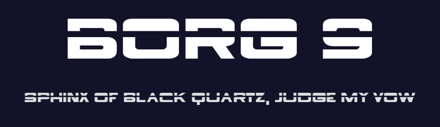 Borg 9 by Typodermic Fonts — Display Font — thumbnail 2