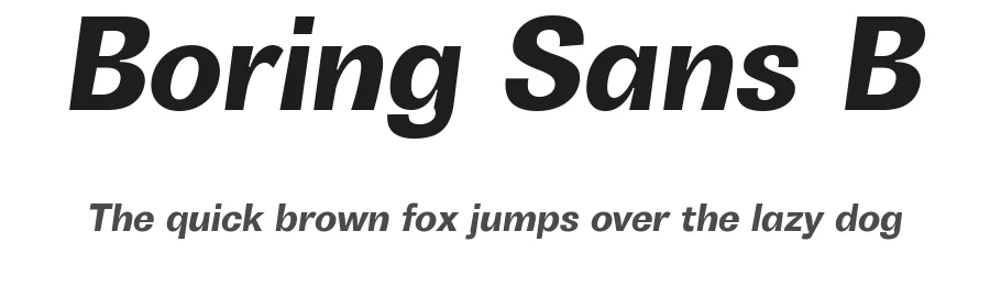 Boring Sans B