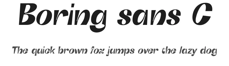 Boring sans C by Zetafonts — Decorative Font
