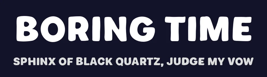 Boring Time by MJType — Decorative Font — thumbnail 2