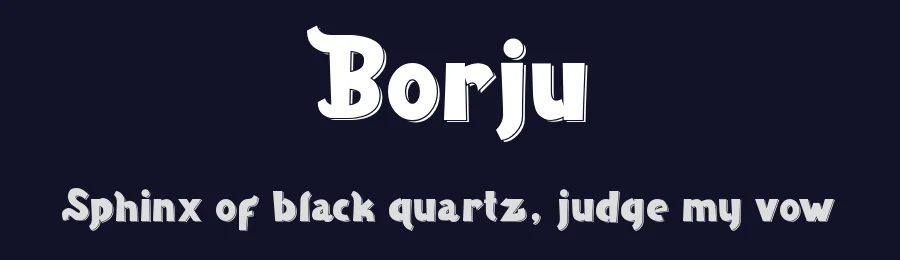 Borju by Kong Font — Decorative Font — thumbnail 2