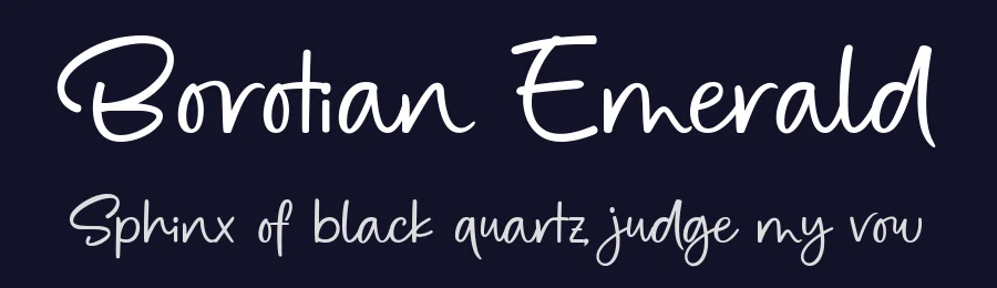 Borotian Emerald by Four Lines — Script Handwritten Font — thumbnail 2