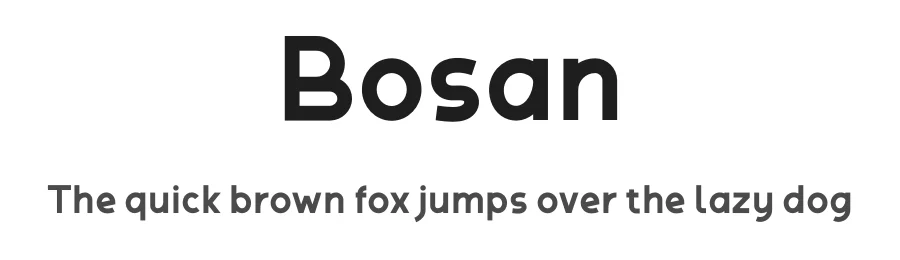 Bosan by twinletter β Sans Serif Font