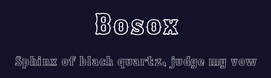 Bosox by Lee Gordon — Decorative Font — thumbnail 2