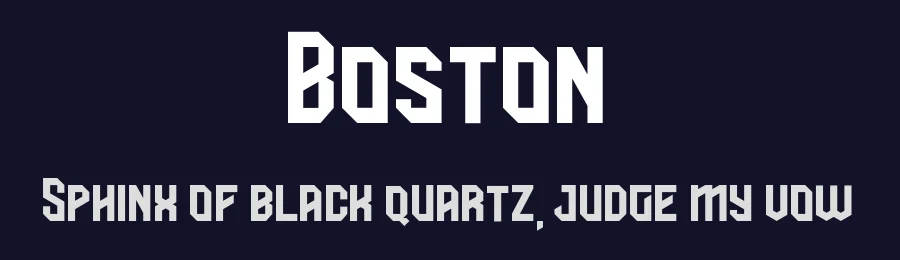 Boston by Eotype Type Foundry — Display Font — thumbnail 2
